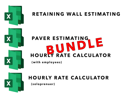 4 Spreadsheet Bundle Excel Landscaping Business Tools