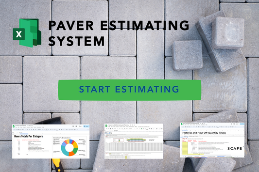 Paver Estimating and Planning Spreadsheet System and Production Rate Library (Excel file)